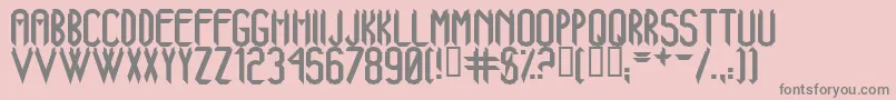 AjXanadu Font – Gray Fonts on Pink Background