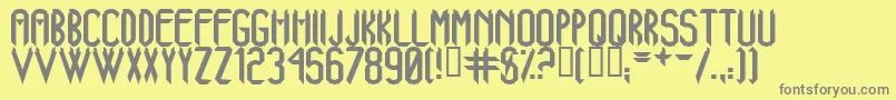 More about AjXanadu Font AjXanadu Font – Gray Fonts on Yellow Background