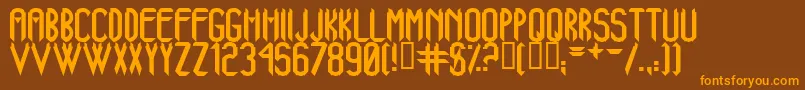 AjXanadu Font – Orange Fonts on Brown Background