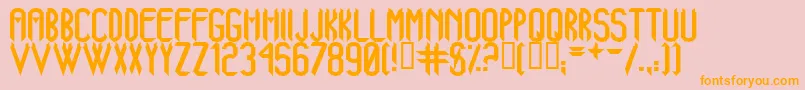 AjXanadu Font – Orange Fonts on Pink Background