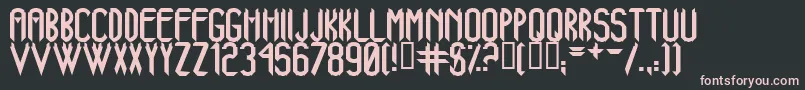 AjXanadu Font – Pink Fonts on Black Background