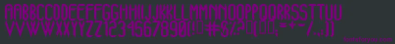 Police AjXanadu – polices violettes sur fond noir
