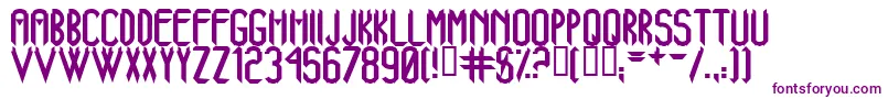 AjXanadu Font – Purple Fonts on White Background