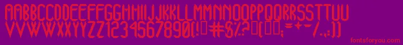 Więcej informacji o czcionce AjXanadu Czcionka AjXanadu – czerwone czcionki na fioletowym tle