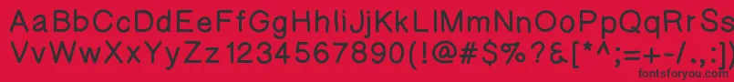 フォントKaorigelbold – 赤い背景に黒い文字