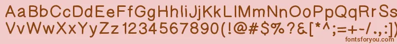 Kaorigelbold Font – Brown Fonts on Pink Background