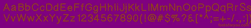 Шрифт Kaorigelbold – коричневые шрифты на фиолетовом фоне