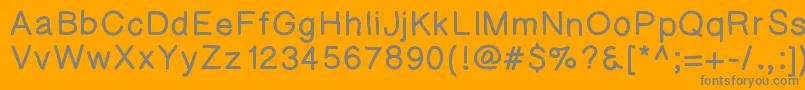 Kaorigelbold Font – Gray Fonts on Orange Background