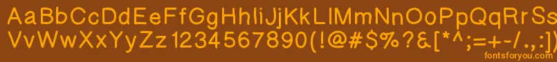 Kaorigelbold Font – Orange Fonts on Brown Background