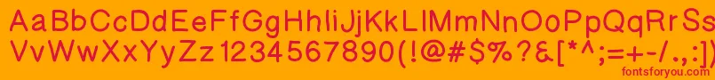 Kaorigelbold Font – Red Fonts on Orange Background