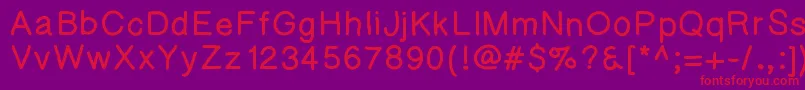 Kaorigelbold Font – Red Fonts on Purple Background