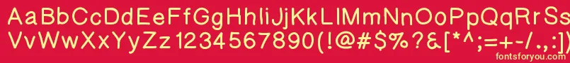 Kaorigelbold Font – Yellow Fonts on Red Background