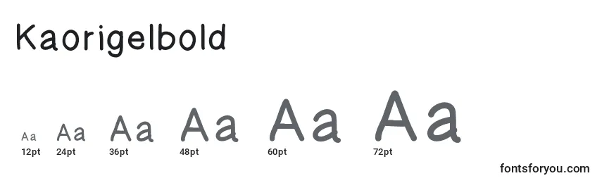 Kaorigelbold Font Sizes