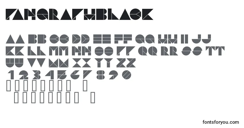 Schriftart PangraphBlack – Alphabet, Zahlen, spezielle Symbole