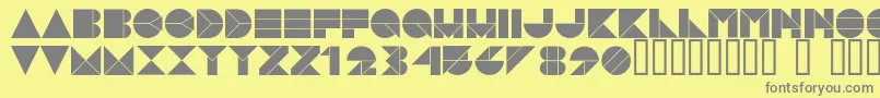 Fonte PangraphBlack – fontes cinzas em um fundo amarelo