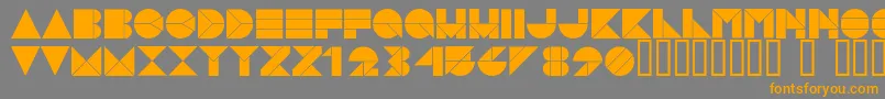 Fonte PangraphBlack – fontes laranjas em um fundo cinza