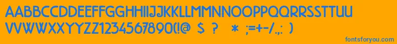 DkHighTea Font – Blue Fonts on Orange Background