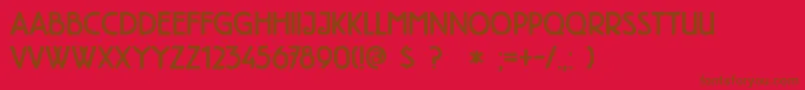 DkHighTea Font – Brown Fonts on Red Background