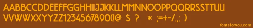 DkHighTea Font – Orange Fonts on Brown Background