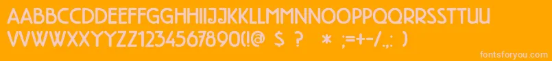 DkHighTea Font – Pink Fonts on Orange Background