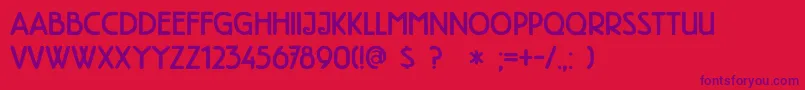 DkHighTea Font – Purple Fonts on Red Background