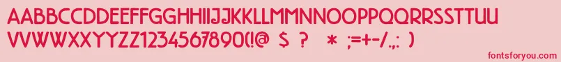 DkHighTea-Schriftart – Rote Schriften auf rosa Hintergrund