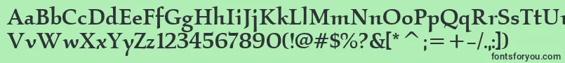 KallosItcMedium Font – Black Fonts on Green Background