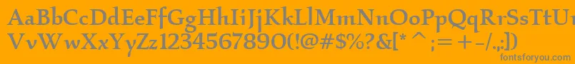 KallosItcMedium Font – Gray Fonts on Orange Background