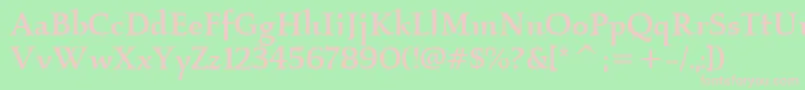 KallosItcMedium Font – Pink Fonts on Green Background