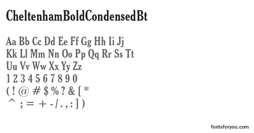 Шрифт CheltenhamBoldCondensedBt – алфавит, цифры, специальные символы
