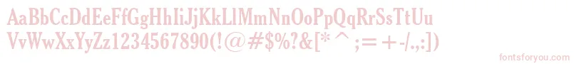 CheltenhamBoldCondensedBt Font – Pink Fonts on White Background