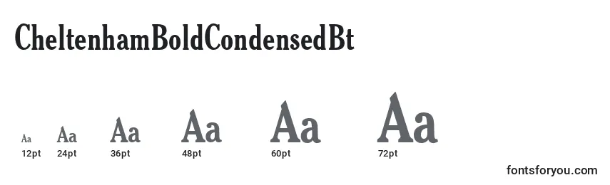 CheltenhamBoldCondensedBt Font Sizes