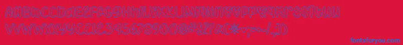 IHeartColoringOtf Font – Blue Fonts on Red Background