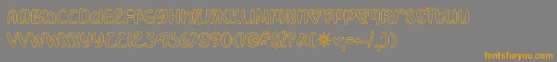IHeartColoringOtf Font – Orange Fonts on Gray Background