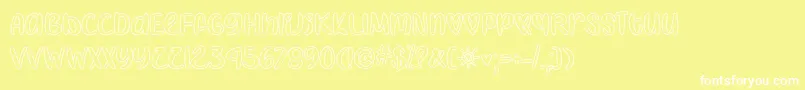 IHeartColoringOtf Font – White Fonts on Yellow Background