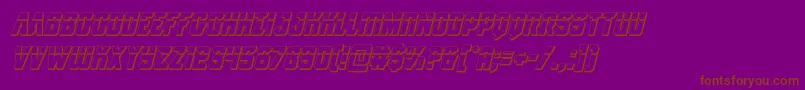 Fonte Antilleslaser3Dital – fontes marrons em um fundo roxo