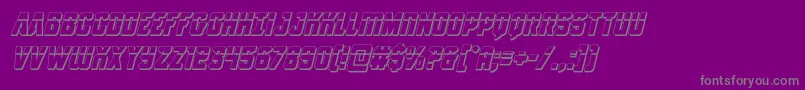 Antilleslaser3Dital Font – Gray Fonts on Purple Background