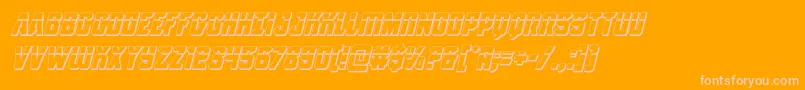 Antilleslaser3Dital Font – Pink Fonts on Orange Background