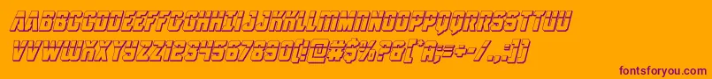 フォントAntilleslaser3Dital – オレンジの背景に紫のフォント