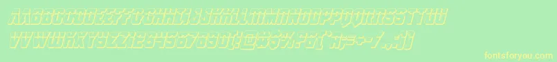 Antilleslaser3Dital Font – Yellow Fonts on Green Background