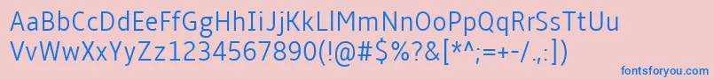Saiba mais sobre a fonte AmbleLightCondensed Fonte AmbleLightCondensed – fontes azuis em um fundo rosa