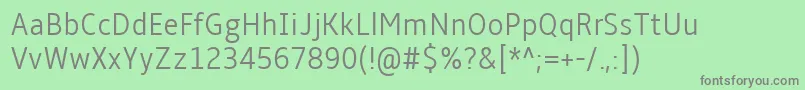 Czcionka AmbleLightCondensed – szare czcionki na zielonym tle