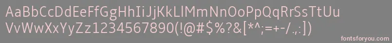 Lisätietoja AmbleLightCondensed-fontista AmbleLightCondensed-fontti – vaaleanpunaiset fontit harmaalla taustalla