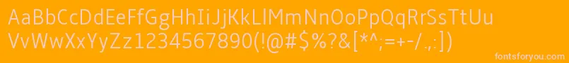 AmbleLightCondensed Font – Pink Fonts on Orange Background