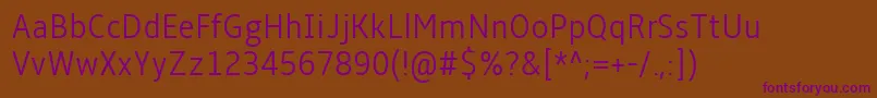 Lisätietoja AmbleLightCondensed-fontista AmbleLightCondensed-fontti – violetit fontit ruskealla taustalla