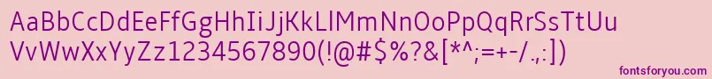 フォントAmbleLightCondensed – ピンクの背景に紫のフォント