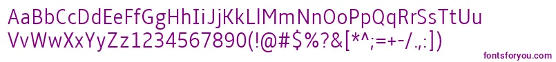 Шрифт AmbleLightCondensed – фиолетовые шрифты на белом фоне
