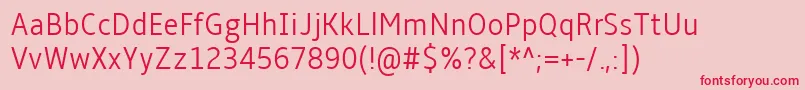 フォントAmbleLightCondensed – ピンクの背景に赤い文字