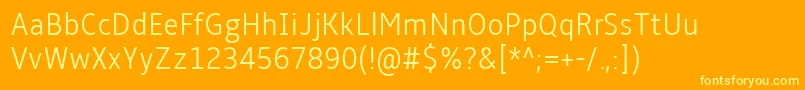 Подробнее о шрифте AmbleLightCondensed Шрифт AmbleLightCondensed – жёлтые шрифты на оранжевом фоне