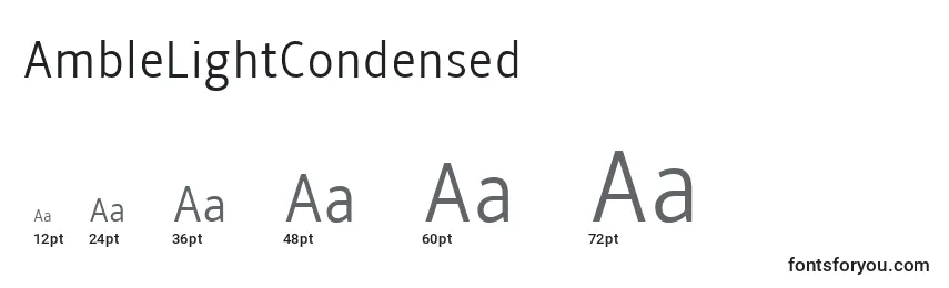 AmbleLightCondensed Font Sizes